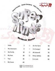 کتاب آموزشی کودکان Super Minds Starter - Student Book & Work Book