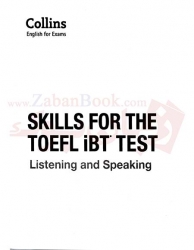  کتاب کالینز اسکیلز فور تافل آی بی تی تست برای آزمون تافل collins Skills for The TOEFL iBT Test Listening and Speaking