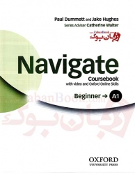 کتاب آموزشی بزرگسالان آکسفورد نویگیت  Navigate StudentBook and WorkBook Beginner A1 