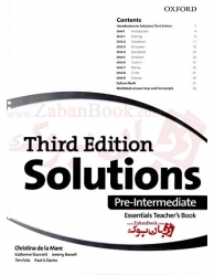  کتاب تیچربوک سولوشن Teachers Book Solutions Pre Intermediate 3rd  