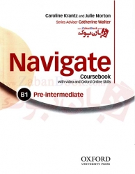  کتاب آموزشی بزرگسالان آکسفورد نویگیت Navigate StudentBook and WorkBook Pre-Intermediate B1   